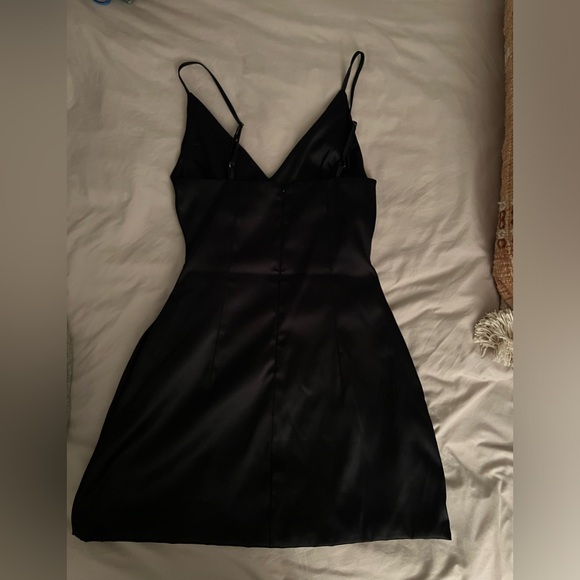 Revamped Black Satin-y Cocktail Dress - XS - Picture 2 of 3